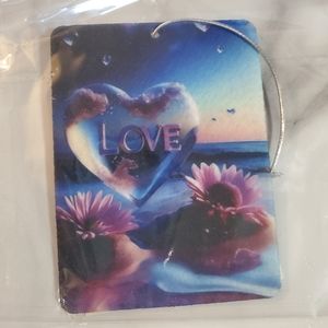 LOVE Heart & Flowers Car Air Freshener